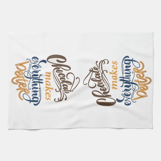 Chocolade maakt alles beter theedoek (Horizontaal)