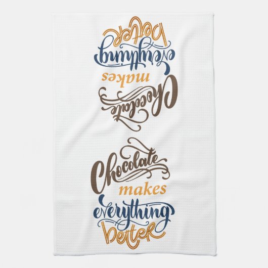 Chocolade maakt alles beter theedoek (Verticaal)