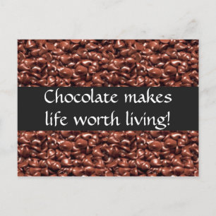 Chocolade maakt het leven waard met kaarten
