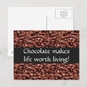 Chocolade maakt het leven waard met kaarten (Voorkant / Achterkant)