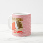 Chocolade maakt je kleren aan het slijpen! koffiemok (Voorkant links)