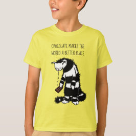 Chocolade maakt van de wereld een betere plek t-shirt