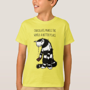 Chocolade maakt van de wereld een betere plek t-shirt