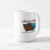 Chocolade maakte mijn kleren krimpen Grappige mok (Voorkant rechts)