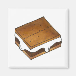 Chocolade Marshmallow Smore S'mores Foodie Magnet
