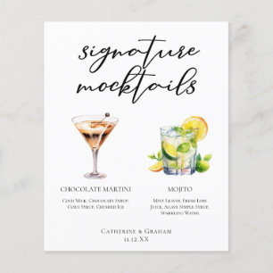 Chocolade Martini Mojito Bruiloft Mocktails Menu