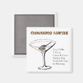 Chocolade Martini recept magneet (Voorkant / Achterkant)