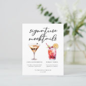 Chocolade Martini Shirley Temple Mocktails Menu (Staand voorkant)