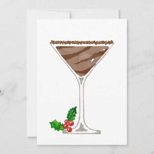 Chocolade Martini Uitnodigingen (Voorkant)