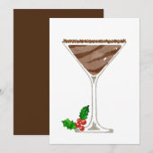 Chocolade Martini Uitnodigingen (Voorkant / Achterkant)