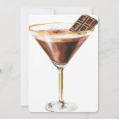 Chocolade Martini Verjaardag Kaart (Achterkant)