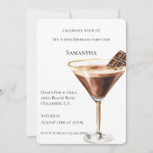 Chocolade Martini Verjaardag Kaart (Voorkant)