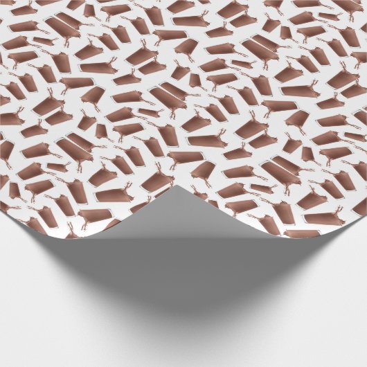 Chocolade melkpatroon cadeaupapier (Hoek)