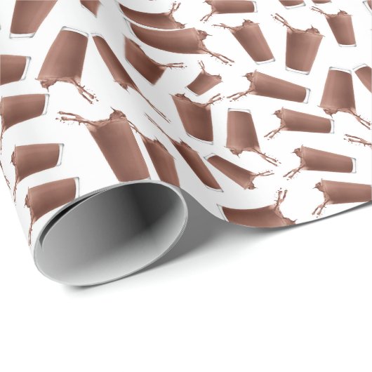 Chocolade melkpatroon cadeaupapier (Rol Hoek)