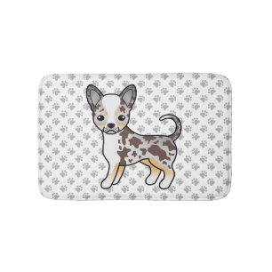 Chocolade Merle Gladharige Chihuahua Hond & Pootje Badmat