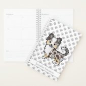 Chocolade Merle Lange Jas Chihuahua Hond & Tekst Planner (Display)