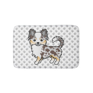 Chocolade Merle Langharige Chihuahua Hond & Pootje Badmat