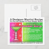 Chocolade MerriMint Kerst Martini Recept Berichten Briefkaart (Voorkant / Achterkant)