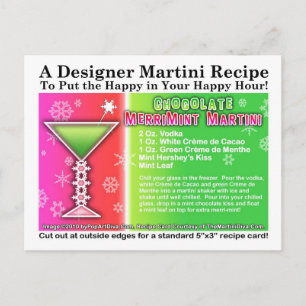 Chocolade MerriMint Kerst Martini Recept Berichten Briefkaart