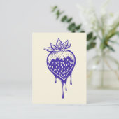 chocolade met aardbei feestdagenkaart (Staand voorkant)