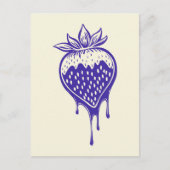 chocolade met aardbei feestdagenkaart (Voorkant)