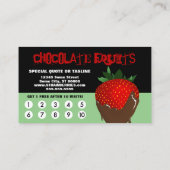 chocolade met een degelijke trouwe klantenkaartje (Achterkant)