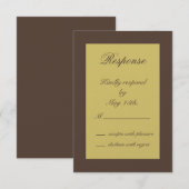Chocolade met Golden Ribbons RSVP (Voorkant / Achterkant)