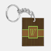 Chocolade met Limoen Pinstripes Acryl Sleutelhange Sleutelhanger (Voorkant Links)