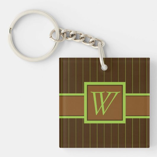 Chocolade met Limoen Pinstripes Acryl Sleutelhange Sleutelhanger (Voorkant)