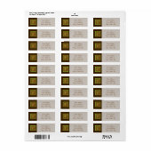 Chocolade met Limoen Pinstripes Adreslabel Etiket (Full Sheet)