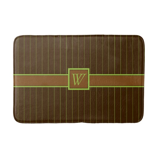 Chocolade met Limoen Pinstripes Bath Mat (Voorkant)