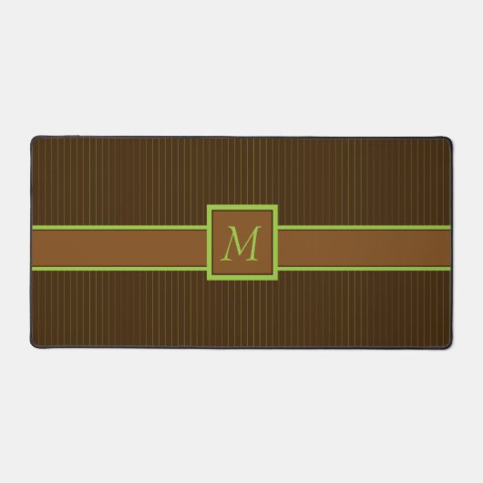 Chocolade met Limoen Pinstripes Bureaumat (Voorkant)