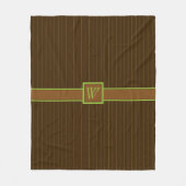 Chocolade met Limoen Pinstripes Fleece Deken (Voorkant)