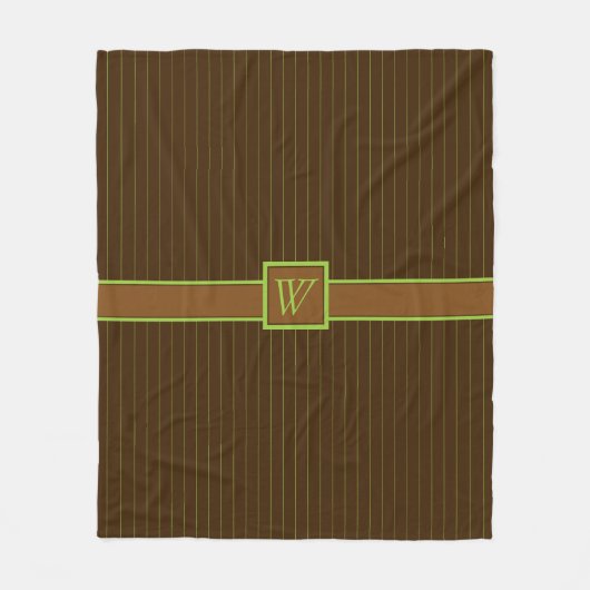 Chocolade met Limoen Pinstripes Fleece Deken (Voorkant)