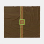 Chocolade met Limoen Pinstripes Fleece Deken (Voorkant (Horizontaal))