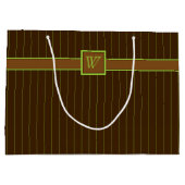 Chocolade met Limoen Pinstripes Gift Bag Large Cadeautasje (Achterkant)