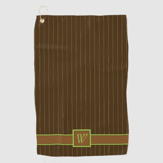Chocolade met Limoen Pinstripes Golfhanddoek (Voorkant)