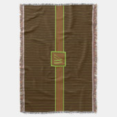 Chocolade met Limoen Pinstripes Gooi Deken (Voorkant Verticaal)