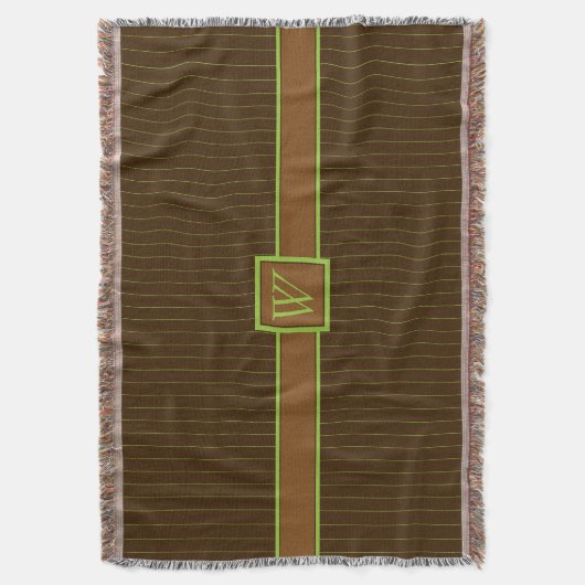 Chocolade met Limoen Pinstripes Gooi Deken (Voorkant Verticaal)