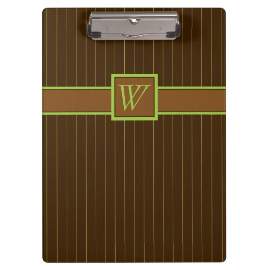 Chocolade met Limoen Pinstripes Klembord (Voorkant)
