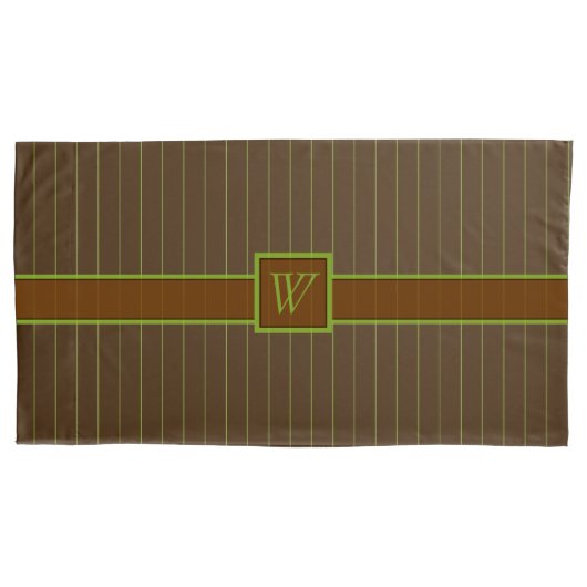 Chocolade met Limoen Pinstripes Kussen Hoesje Kussensloop (Voorkant)