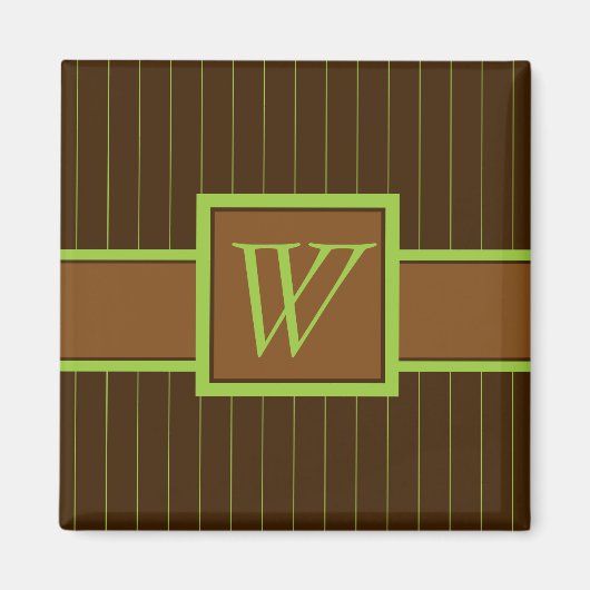 Chocolade met Limoen Pinstripes Magnet (Voorkant)