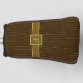 Chocolade met Limoen Pinstripes Putter Hoesje Golfheadcover (Voorkant)