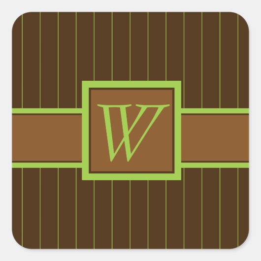 Chocolade met Limoen Pinstripes Sticker (Voorkant)