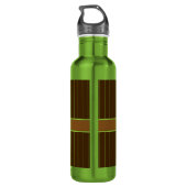 Chocolade met Limoen Pinstripes Waterfles Waterfles (Achterkant)