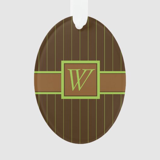 Chocolade met limoenstrepen Acryl ornament (voorkant)