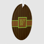 Chocolade met limoenstrepen Acryl ornament (voorkant)