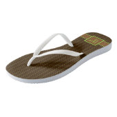Chocolade met limoenstrepen Flip Flops (Schuin)