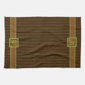 Chocolade met limoenstrepen keukendoek theedoek (Horizontaal)