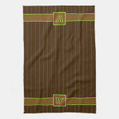 Chocolade met limoenstrepen keukendoek theedoek (Verticaal)